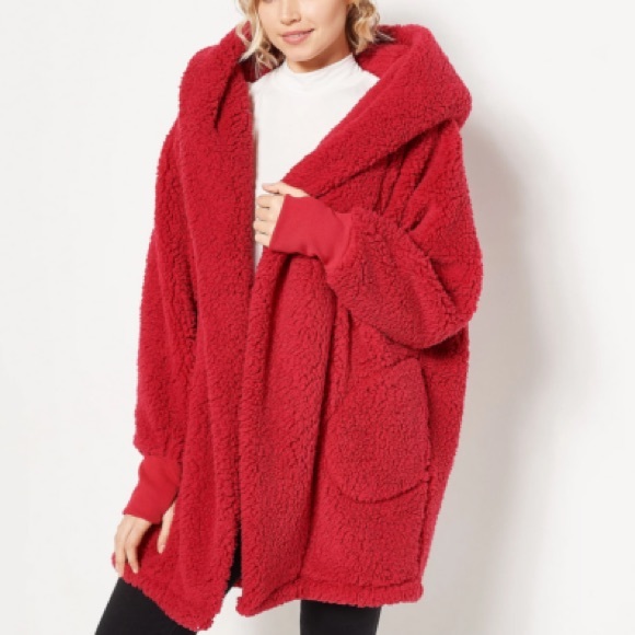 G.I.L.I. Sweaters Gili Oversize Sherpa Hooded Lounger Poshmark